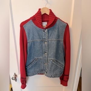 Vintage Pendleton Sweater Jean Jacket - cowboy design
